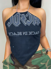 Load image into Gallery viewer, Reworked Vintage AC/DC Chain Halter Top