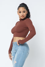 Load image into Gallery viewer, Babydoll Cropped Turtleneck in Cocoa
