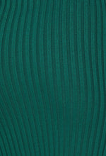 Load image into Gallery viewer, Ribbed Body Con V Neck Dress in Emerald
