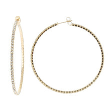 Load image into Gallery viewer, XL Dainty Diamond Hoops
