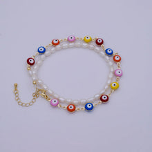 Load image into Gallery viewer, Evil Eye Pearl Fusion Necklace
