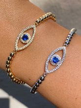Load image into Gallery viewer, Dainty Evil Eye Bead Bracelet
