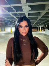 Load image into Gallery viewer, Babydoll Cropped Turtleneck in Cocoa
