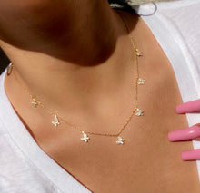 Load image into Gallery viewer, Pavé Micro Butterfly Charm Necklace
