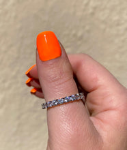 Load image into Gallery viewer, Dainty Round Eternity Ring in Silver
