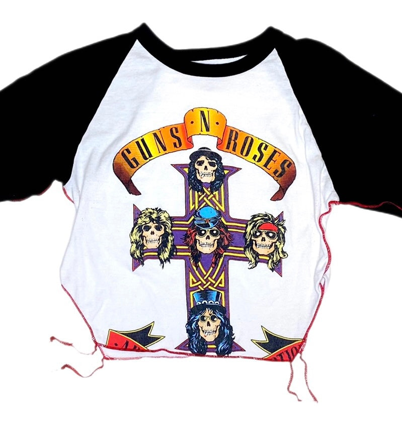 Reworked Vintage Guns N' Roses Raglan T-Shirt